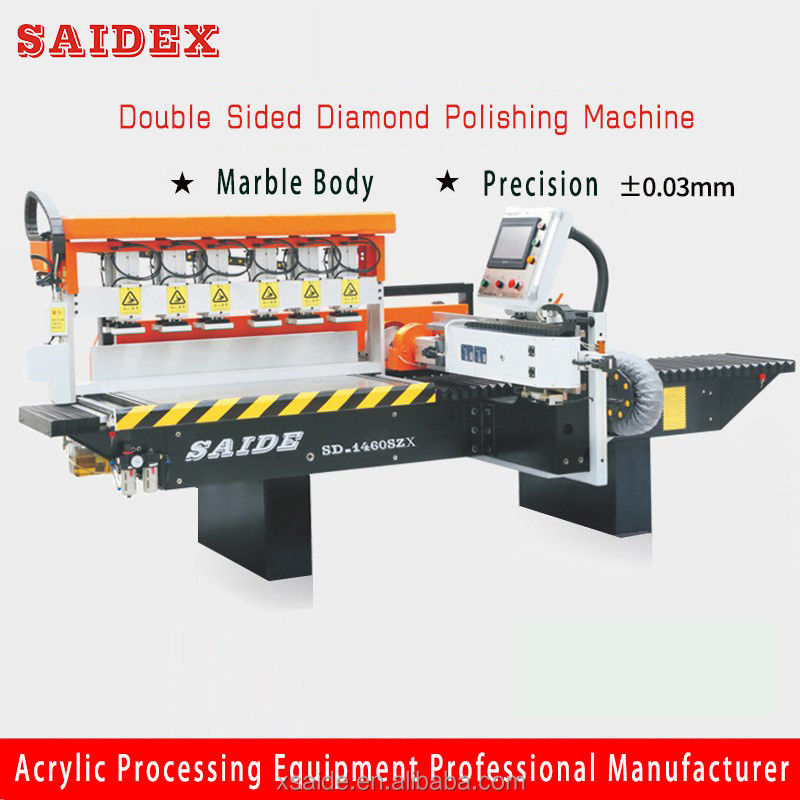 SAIDE China Hoogwaardige 1 meter 3 dubbelzijdige automatische diamant snijmachine acryl diamant poetsmachine