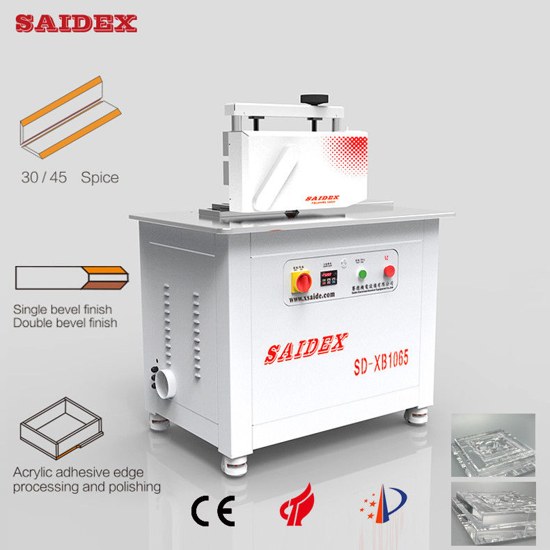 2.5kw 10A Elektrische Acryl Trimming Machine Lengte 1000mm 250kg Kleine 45 Graden Beveling Afgeronde Rand Poetsmachine