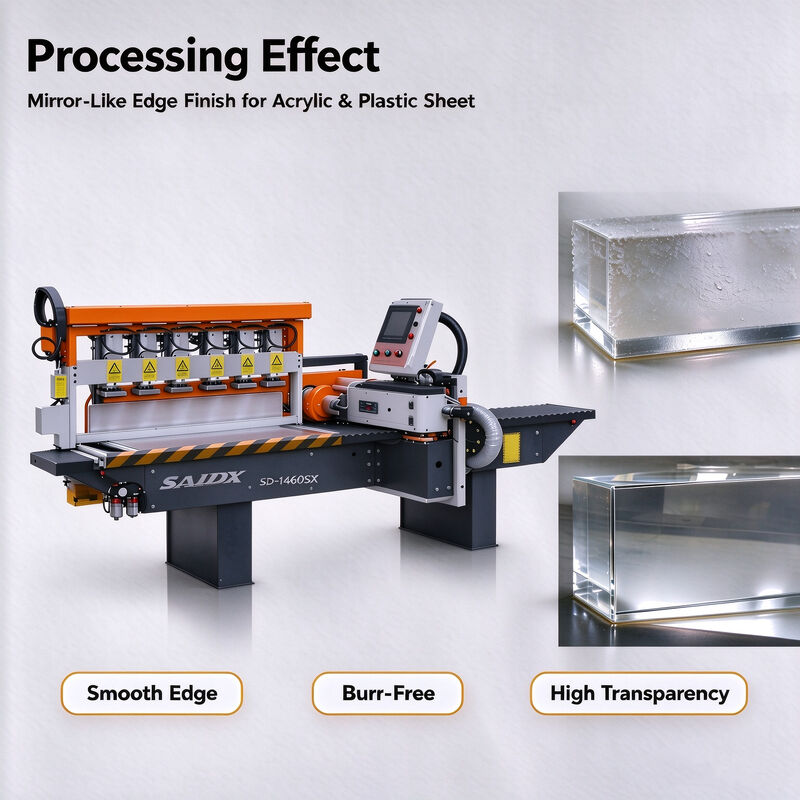 Dubbelzijdige hoge snelheid acrylpoetsmachine met snelheidsregeling voor acrylrandpoetsmachine